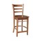 International Concepts 36 in. Solid Wood Round Top Pedestal Dining Table with 2 Counter Height Stools in Distressed Oak K42-36RT-23B-S6172-2 - alternate 2